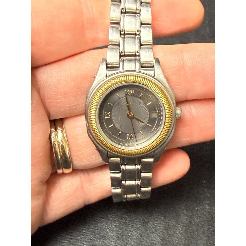 Vintage Concord Steeplechase 26mm 2Tone Face Gold & Steel Ladies Watch 15.36.260 - Picture 12 of 13